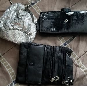 Night out purses and black wallet